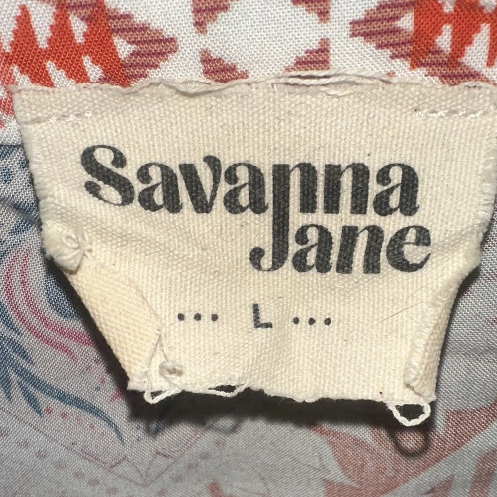 Savanna Jane Lg Multicolor Patterned Top - Picture 2 of 4